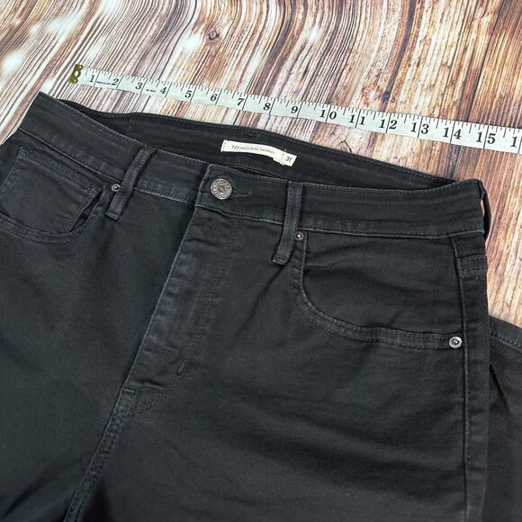 Levi's 721 HIGH RISE SKINNY Womens Size 31 Black Jeans Denim Pants 30x28 - Picture 4 of 11